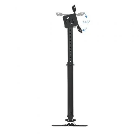 Tooq PJ3030TN-B Soporte de Techo para Proyector, Inclinable Giratorio Nivelable, hasta 20 kg, Negro